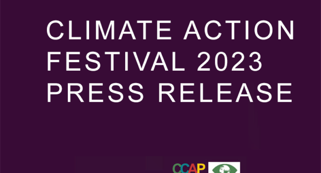 Climate Action Festival Press Release