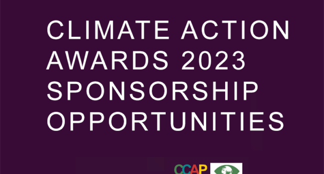 2023 CANTERBURY CLIMATE ACTION AWARDS SPONSORSHIP OPPORTUNITIES